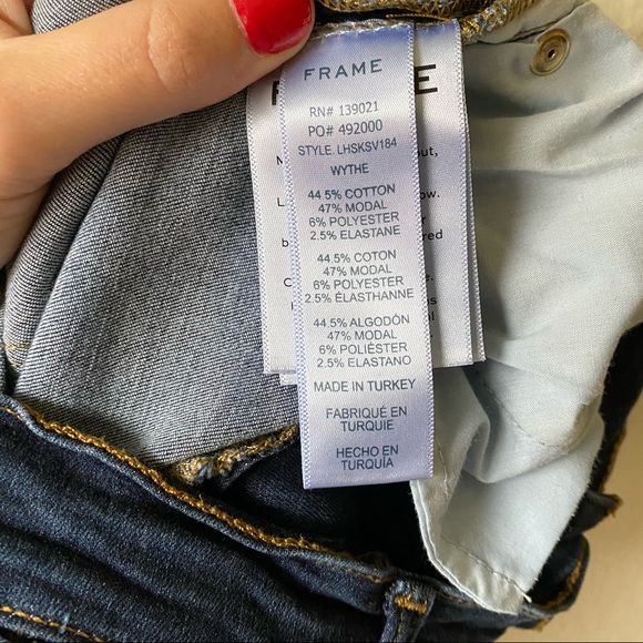 Frame Denim Side Slit Le High Skinny Jeans Size 26 - Picture 10 of 11